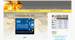Desktop Screenshot of oro.cotizacion-dolar.com.ar