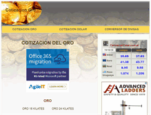 Tablet Screenshot of oro.cotizacion-dolar.com.ar