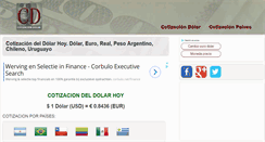 Desktop Screenshot of cotizacion-dolar.com